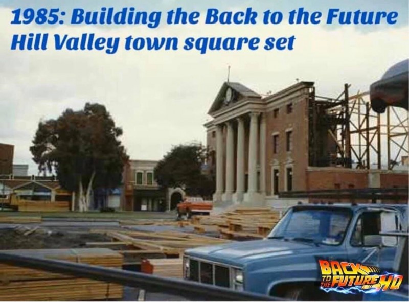 Building the bttf set.jpg