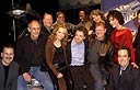 Christopher Lloyd, Lea Thompson, Michael J. Fox, Robert Zemeckis, Claudia Wells (en rouge) ...