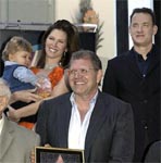 Robert Zemeckis, sa femme Leslie, son fils Zane, et Tom Hanks