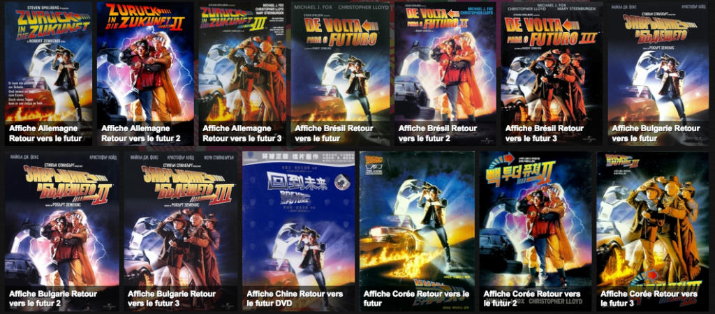 affiches bttf dans le monde